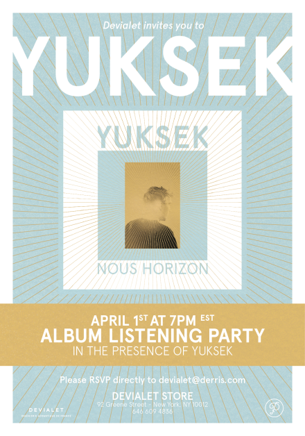 Yuksek Listening Party and Concert, April 1st in New York